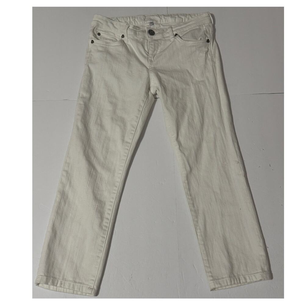 Women's Kut from the Kloth Skinny Cropped Jeans, White, Size 4